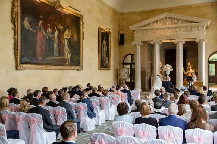 Civil ceremony at The Sculpture Gallery, Woburn Abbey