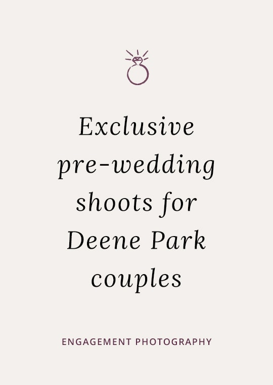 Cover image for blog post about pre-wedding shoots at Deene Park