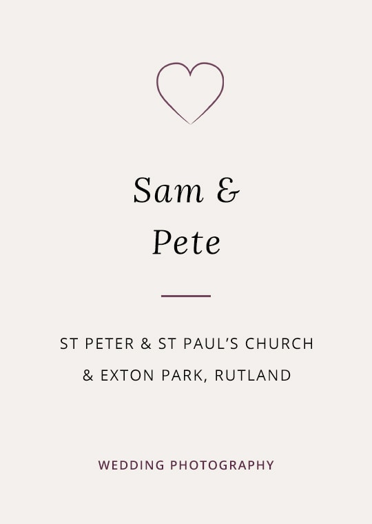 Cover image for blog post about Sam and Pete's wedding
