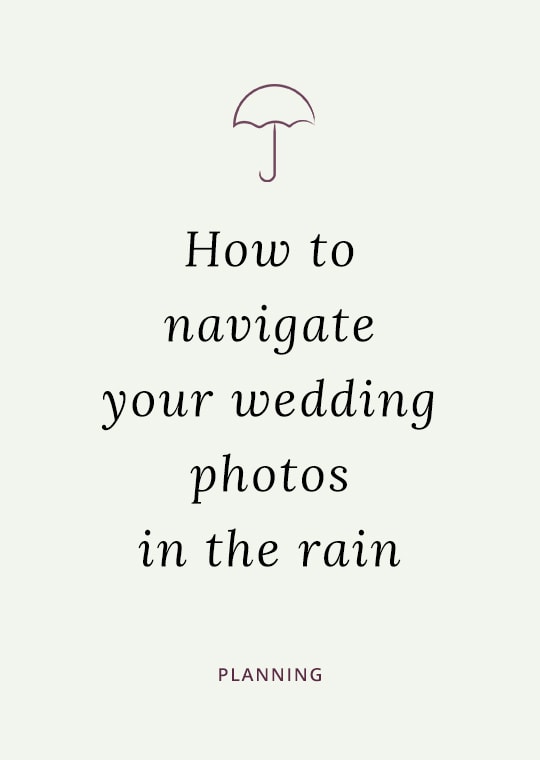 Cover image for blog post about wedding photography in the rain