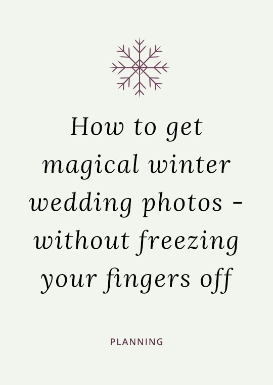 Cover image for blog post about winter wedding photography