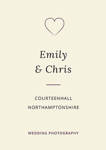 Cover image for blog post about Emily and Chris' wedding at Courteenhall