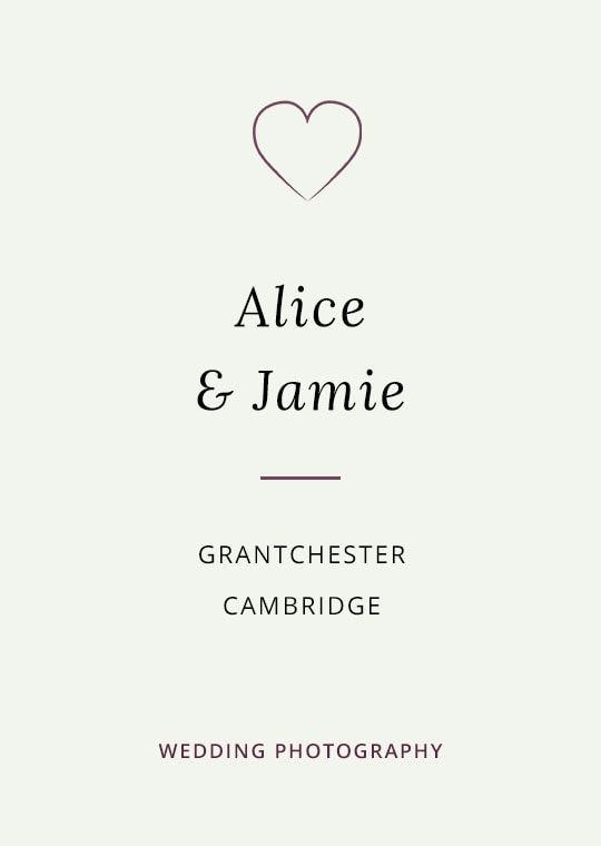 Cover image for blog post about Alice and Jamie's wedding at Grantchester church