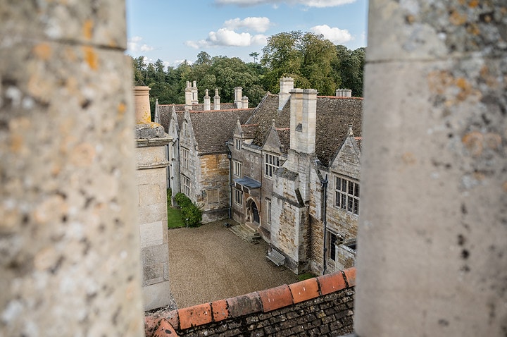 A view from between two turrets on the tower at Rockingham Castle